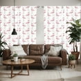 thumbnail image 2 of Ambesonne Flamingo Window Curtains, Geometric, Each 28" W x 95" L, Pink Peach White, 2 of 5