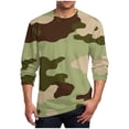 thumbnail image 1 of Blusas y camisas de manga larga y cuello redondo para hombre, estilo casual, estampado, cuello redondo, manga corta, poliéster, 1 of 4