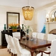 thumbnail image 2 of LNC Tracienuri 9-Lights 23.6" Modern Luxury Draped Chain Beaded Chandelier, Gold, 2 of 15
