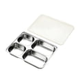 thumbnail image 1 of zhangmingg 304 Stainless Steel Compartmentalized Dinner Plates with Secure Lids for Cafeteria and Institutional Use, 1 of 7