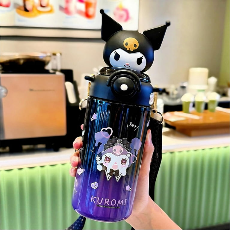 未開封 フィリコ Kurumi デザインボトル ミネラルウォーター 黒色 Kuromi Hello Kitty Cinnamoroll Water Bottle 600ml Melody Stainless
