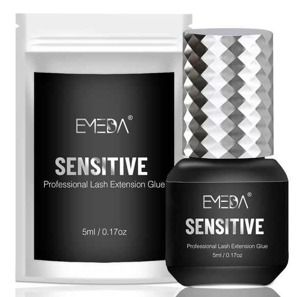 Pegamento para extensiones de pestañas EMEDA Sensitive, 5 ml, secado durante 1 segundo