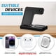 thumbnail image 2 of Estación de carga inalámbrica para múltiples dispositivos: Soporte de cargador múltiple rápido para teléfono 3 en 1 para productos Apple iPhone 14 13 12 11 Pro Max XS XR X 8 Plus Watch 8 7 6 5 4 3 2, 2 of 5