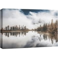 thumbnail image 2 of HFDF Canvas Prt Wall Art Misty Mounta Reflection Tranquil Photography Realism Bohemian Scenic Relax/Calm Cool for Livg Room, Bedroom, Office - 14x11inch Framed, 2 of 5