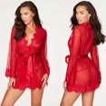 thumbnail image 3 of Lencería Sexy para mujer, picardías sexual, vestido de encaje transparente, ropa de dormir, ropa interior de noche femenina, 3 of 5