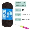 thumbnail image 2 of Brazilian Wool Hair Acrylic Yarn for Crochet Hair African Braids Sengalese Twisting Jumbo Braids Knitting Hair Braids Soft Faux Locs Synthetic Hair Extension, 2 of 6
