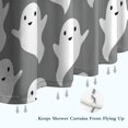 thumbnail image 6 of Gray Halloween White Ghosts Shower Curtain 36"x72" ,Bathroom Decorative Shower Curtains Set with 12 Hooks,Modern Waterproof Washable Shower Curtain, 6 of 6