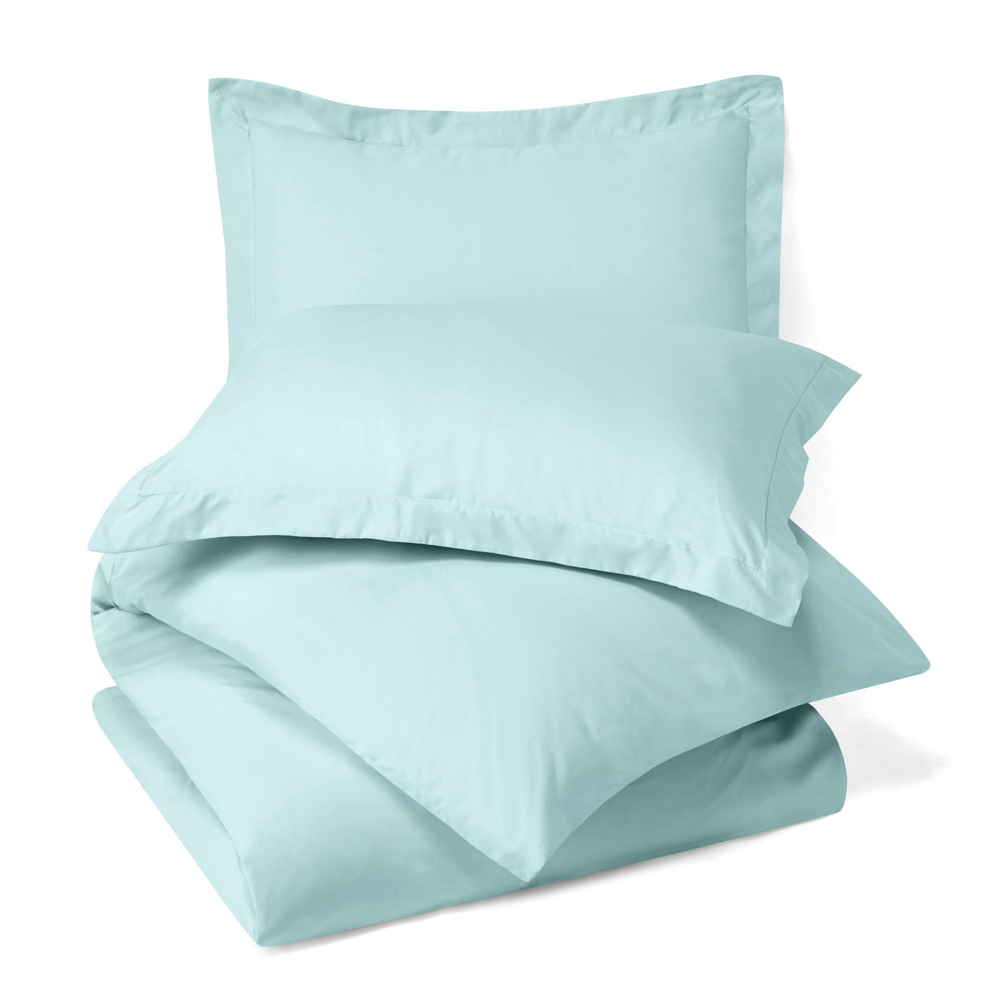 Hearth & Harbor 3-Piece Aqua Blue Duvet Cover Set, Full
