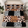 thumbnail image 2 of Homewish Animal Leopard Cheetah Print Twin Sheet Sets 3pcs,Black Brown Twin Fitted Sheet Microfiber,Abstract Plaid Zebra Print Breathable Flat Sheet,Luxury Bedroom Decor, 2 of 7