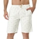 thumbnail image 2 of Bañador de verano pahombre, cintuelástica, bolsillos con cordón, pantalones cortos de plaestampados, 28 blanco, 2 of 6