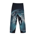 thumbnail image 3 of Vsdgher Moon Wolf Warrior Print Mens Pajama Pants Sleep & Lounge Pants, PJ Bottoms With elastic waistb and Pockets, 3 of 5