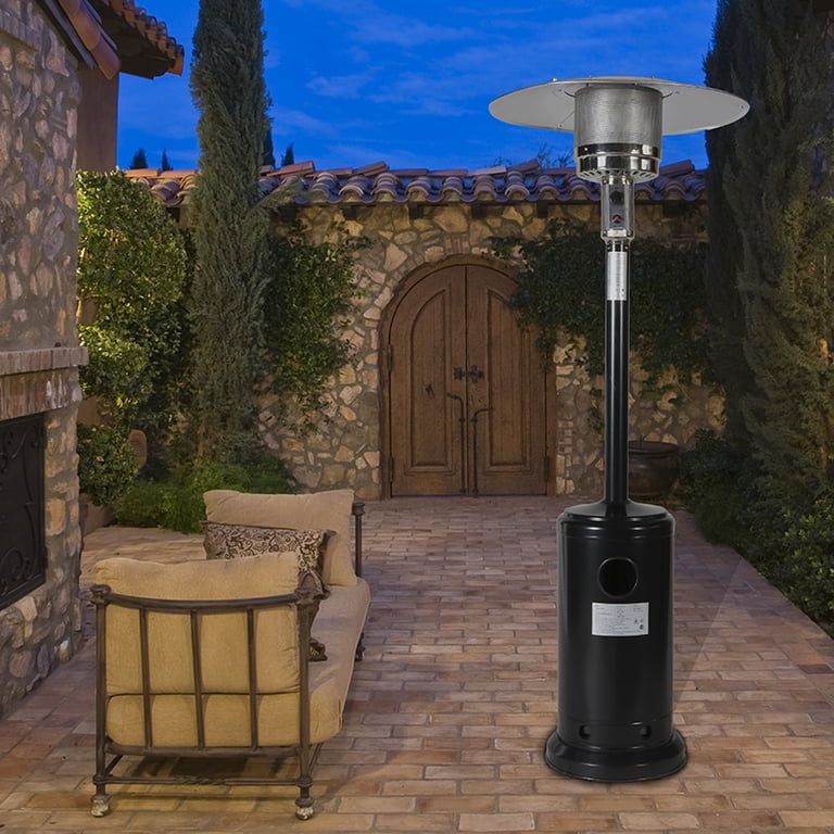 Outdoor Heater, Patio Heaters Propane for Outdoor Use with Wheels 46,000  BTU Output, Simple Ignition System for Inside Outside, Black, LJ328 -  Walmart.com