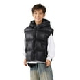 thumbnail image 4 of HNMKIU Boys Down Vest with Hood Warm Padded Quilted for Kids Winter Outdoor Activities Boys Jacket Cozy and Lightweight 3-16 Years Black-C,11-12 Years, 4 of 9