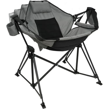Hammock Camping Chair Folding 350lbs Foldable Portable Rocking Chairs for Adults Outside Swinging Camp with Stand Lawn Garden Hanging Outdoor