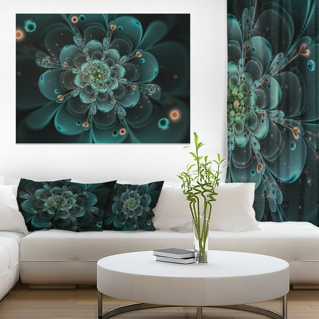 Fleurs Fractales en Bleu