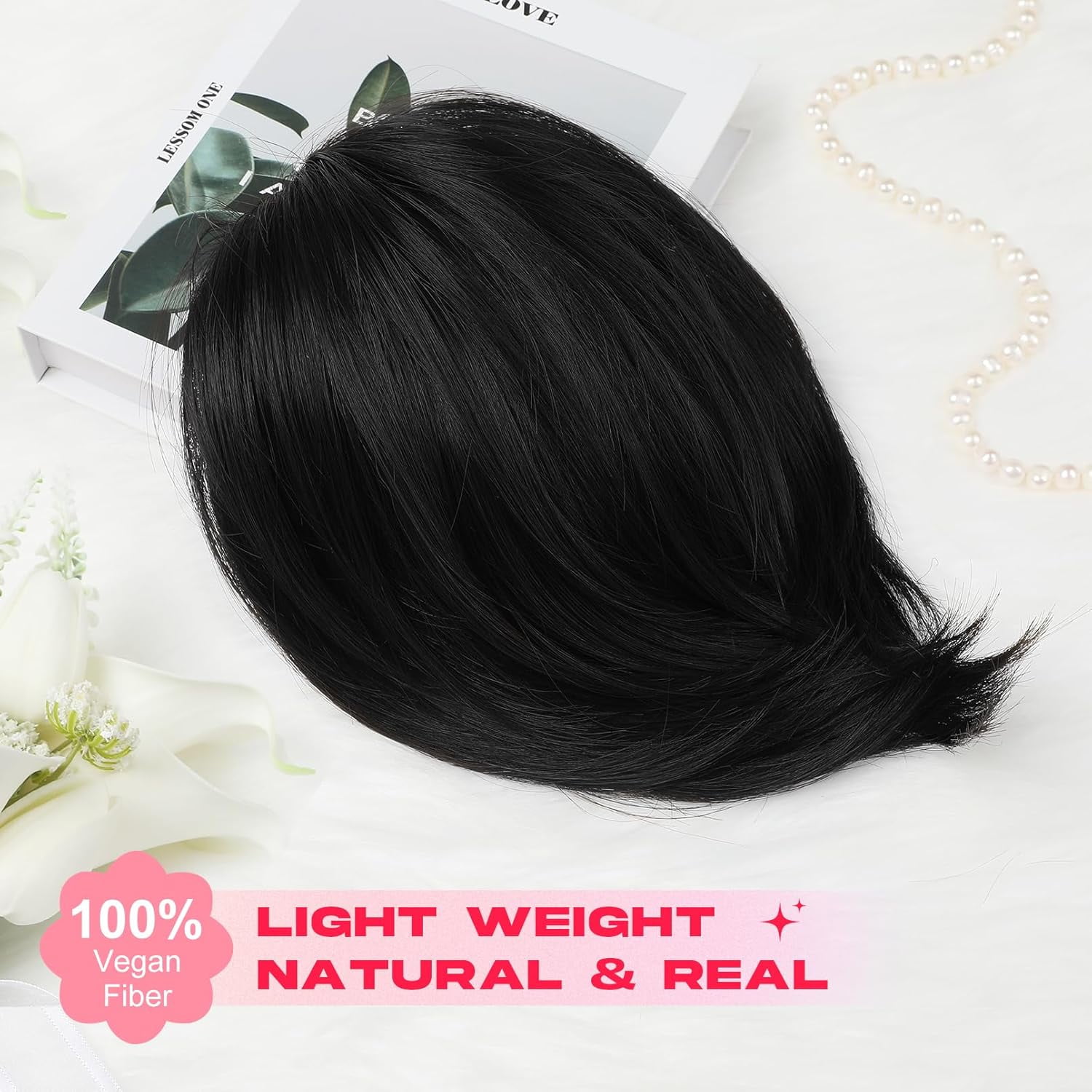 Ponytail Extension, 10" Short Claw Clip in Ponytail Hair Extensions Messy Bun Hair Piece Natural Soft Synthetic Straight Pony Tail Hair Pieces for Women