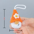 thumbnail image 2 of Crochet Amigurumi Keychain Gnome with Flower, Handmade Crochet Keychain, Easter Crochet, Bag Decoration, Rearview Mirror Decoration Car, 2 of 6