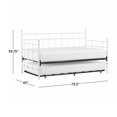 thumbnail image 6 of Hillsdale Furniture Providence Metal Twin Daybed with Roll Out Trundle, Soft White, 6 of 13