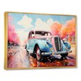 thumbnail image 2 of Designart "Soft Hue Retro Pink Car Journey" Car Vintage Floater Framed Canvas Prints, 2 of 5