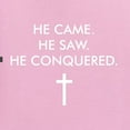 thumbnail image 6 of Wild Bobby, He Came He Saw He Conquered Inspirational/Christian Unisex Graphic Hoodie Sweatshirt, Light Pink, 3X-Large, 6 of 6