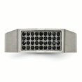 thumbnail image 5 of Titanium Polished and Brushed Black CZ Ring, 5 of 7