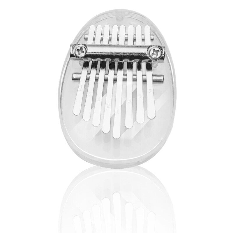 Mini 8 Key Thumb Piano Portable Clear Mbira Piano Finger Practice Tool