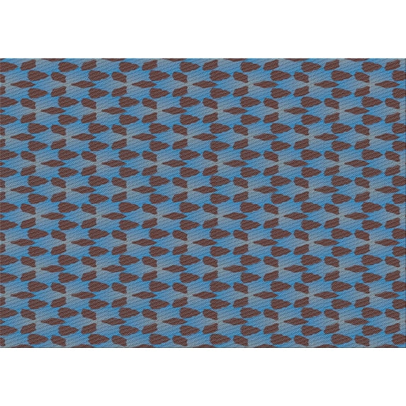 Ahgly Company Machine Washable Indoor Rectangle Transitional Blue Area Rugs, 8' x 12'