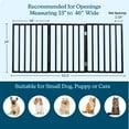 thumbnail image 2 of 3-Panel Indoor Foldable Pet Gate for Dogs, Cats and Small Pets, Freestanding Wooden Dog Fence for Hallways, Doorways, Stairs, 54 x 24 Inch Portable Pet Barrier in Black by PETMAKER, 2 of 9