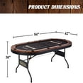 thumbnail image 4 of Premium Charleston 10 Player Brown Poker Table, No Assembly Required by Barrington Billiards, 4 of 12