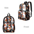 thumbnail image 2 of SEANATIVE Kids Clear Backpack PVC Transparent Backpacks See Through School Bookbag Lightweight Travel Clear Bag School Supplies for Boys Girls, Soccer Flame Pattern Black, 2 of 7