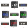 thumbnail image 2 of LED Digital Alarm Clock Temperature Desk Makeup Mirror Art Snooze Clock Bedroom Office Decoration,Rectangle, 2 of 9