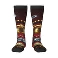 thumbnail image 1 of Xecao Casino King And Playing Cards Pattern Adult Stockings with Color-Block Design and 3D Print, Breathable Comfortable Hosiery for Daily Wear and Sports, 1 of 6