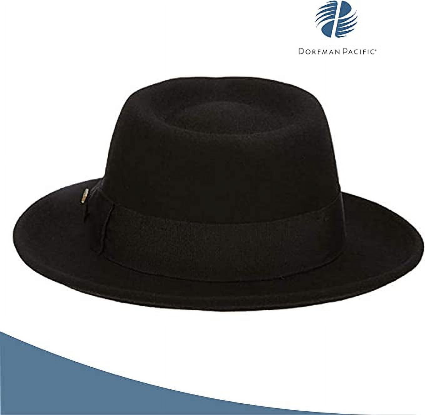 Scala Classico Men's Wool Felt Crushable Black Fedora Hat - image 3 of 5
