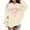 Beige, variant on Tiijoy Toddler Girls Hoodie Letter Bow Print Loose Hooded Sweatshirt for Kids, Sizes 3-4T