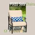 thumbnail image 5 of Summit Living 6 Piece Patio Furniture Outdoor Conversation Set Metal Sofa for 7 People, Beige Cushions, 5 of 16
