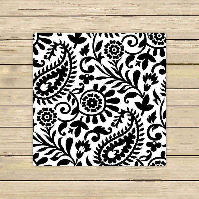 Toallas ABPHQTO Patrón Blanco y Negro Paisley Toalla de Spa de Mano de Viaje 33x33 cm