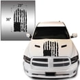 thumbnail image 2 of Retired Distressed American USA US Flag Hood Vinyl Decal Vietnam Veteran Sticker fits Most Pickup Trucks SUV Jeep Sedan – U.S. Army Sticker USAF USMC US Navy Decal (23" x 36", Black), 2 of 8