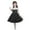 Black, variant on FAOWME Kids Girls Strap Spliced Polka Dot Vintage Children Dress Princess Dress White 5-6 Years