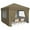 Khaki, variant on Twister.CK 10x10ft Pop Up Canopy Tent, Outdoor Canopy with 4 Removable Sidewalls, Heavy Duty Gazebo Commercial Instant Tent Shelter, White
