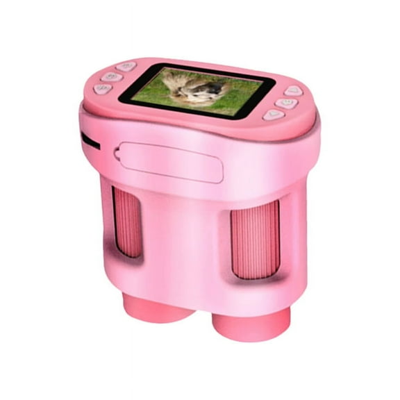 1000X Pocket Microscope Science Toys Handheld LED Light Biology Magnification Outdoor Students Teaching Pink