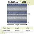 thumbnail image 2 of Extra Long Bohemian Style Table Cover 36x36 Inch Square Tablecloth with Elastic Edge for Maximum Table Protection, 2 of 6