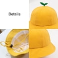 thumbnail image 3 of 48-50cm head circumference 6-18 months children's fisherman hat boys and girls basin hat cute cartoon sun hat - yellow, 3 of 5