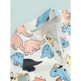 thumbnail image 6 of Suealasg Toddler Boys One Piece Swimsuit 6M 1T 2T 3T Long Sleeve Dinosaur Print Romper Swimwear Baby Boys Rash Guard Bathing Suit, 6 of 9