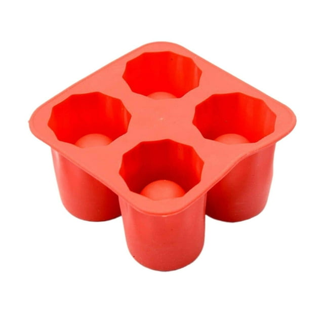 AKEGAMN 4 Ice Cups Custom Silicone Ice Tray Silicone Ice Shot Glass