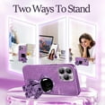 thumbnail image 3 of for iPhone 14 Pro Case Astronaut, Clear Cases for iPhone 14 Pro with Glitter Paper & Spaceman Stand, Women Girls Cute Electroplated Sparkly Space Phone Cover for 14 Pro Purple, 3 of 12