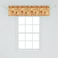 thumbnail image 2 of Western Window Valance Pack of 2, Culture Arrow Hatchet Chiefs Hat Snakes Bison Tools, Rod Pocket Curtain Valances for Kitchen Bedroom, 54" X 12", Pale Orange Redwood, by Ambesonne, 2 of 4