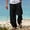 Black, variant on Men Pants Men's Fall Cuffed Pants Multi Pocket Tether Solid Trousers Relaxation Length Pants Cargo Pants for Men 50% Off Clear
