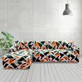 thumbnail image 2 of 2pcs Sectional Couch Covers, Printed L-Shaped Sofa Covers, Stretch Couch Slipcovers for Sectional Sofa, Sofa Slipcovers with 2 Pillowcases (Pattern KL, Medium + Large), 2 of 8