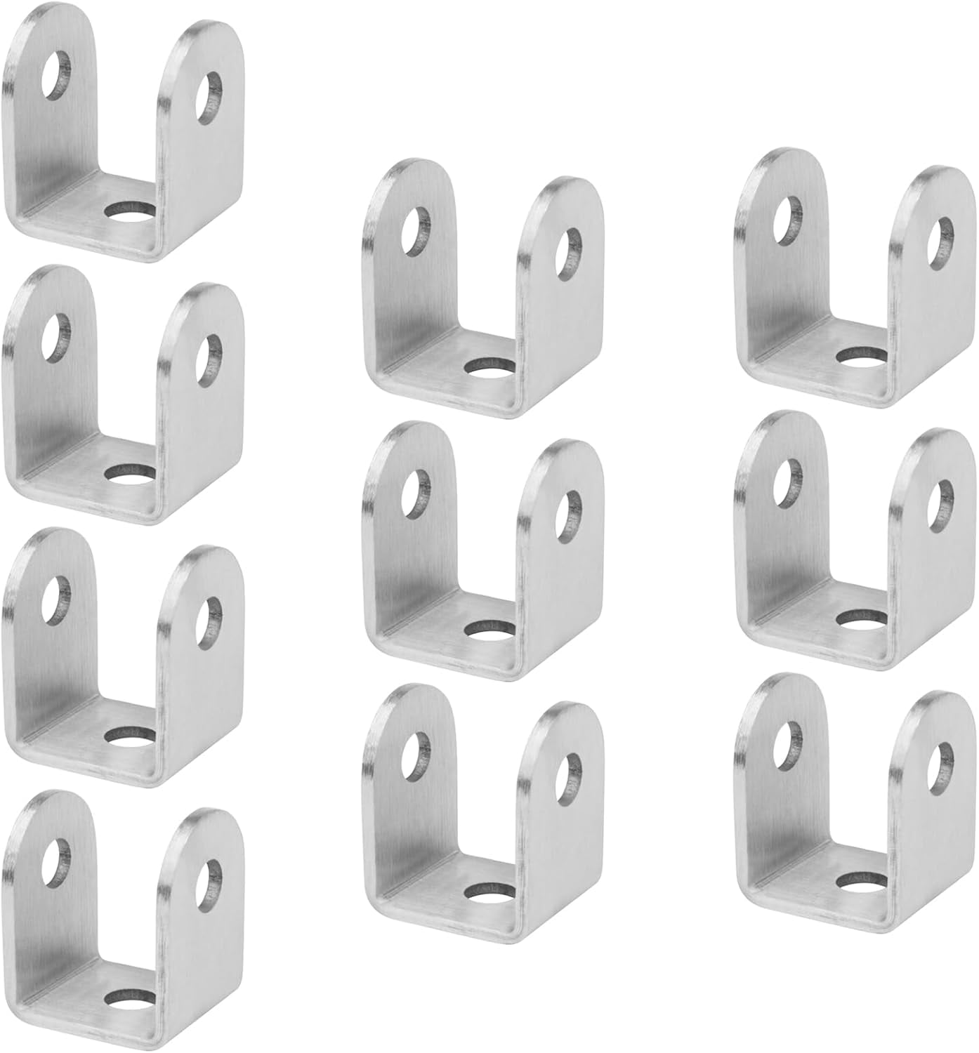 U Bracket 1-1/2",304 Stainless Steel,10 Pack