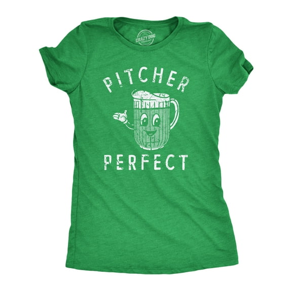 Womens Pitcher Perfect T Shirt Funny Beer Drinking Lovers Jug Tee for Ladies Womens Graphic Tees